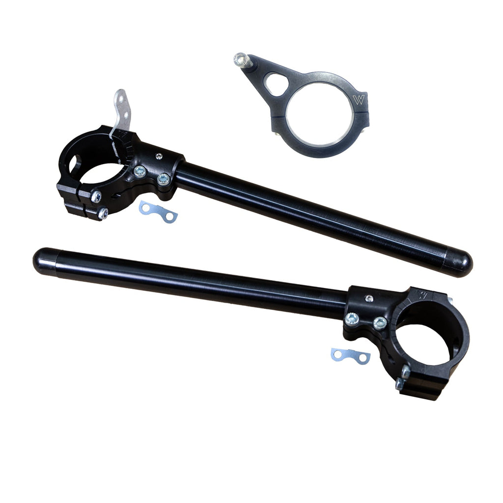 Woodcraft 12-2153-D1 Ducati V2/V4 53mm Zero Offset Clipons for Ducati V2/V4