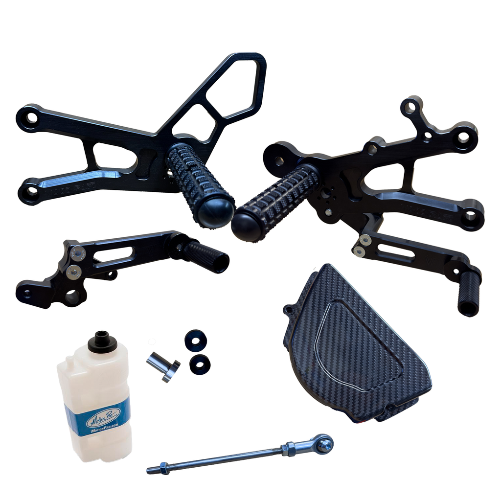 Woodcraft 05-0517BGP Triumph 765 Street Triple GP Shift Rearset with Sprocket Cover