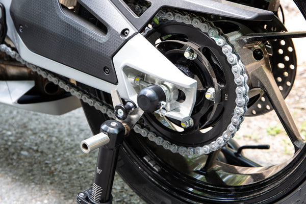 Woodcraft 45-0760R Rear Axle Slider Kit, Aprilia RS660, Aprilia RS457