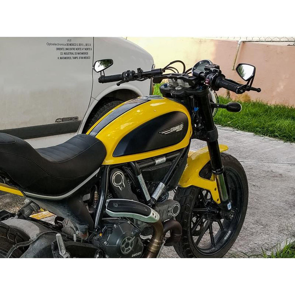 Clipon Adapter Plate w/ XL Black Bars Ducati Scrambler - Woodcraft Technologies