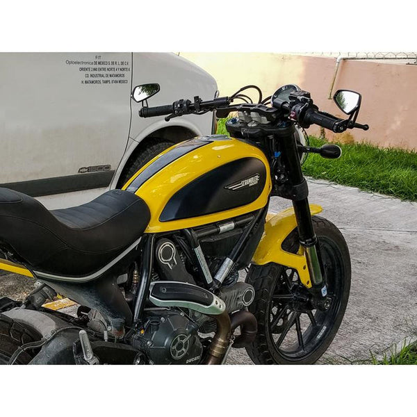 Clipon Adapter Plate w/ XL Black Bars Ducati Scrambler - Woodcraft Technologies