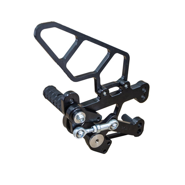 05-0750B BMW S1000RR 2009-14 HP4 2013-14 Complete Rearset Kit w/ Pedals - STD Shift - Woodcraft Technologies