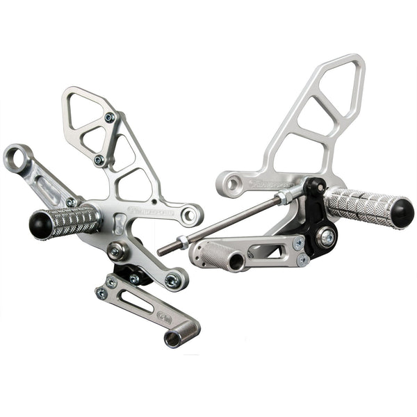 05-0742B Aprila RSV4 2011-16, Tuono V4 2011-16 Complete Rearset Kit w/ Pedals - STD Shift - Woodcraft Technologies