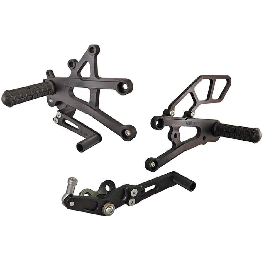 Woodcraft 05-0512B Triumph Daytona 675/R/Street Triple Rearsets  - GP Shift w/QS Rod - RACE USE ONLY (No Side Stand) image 1