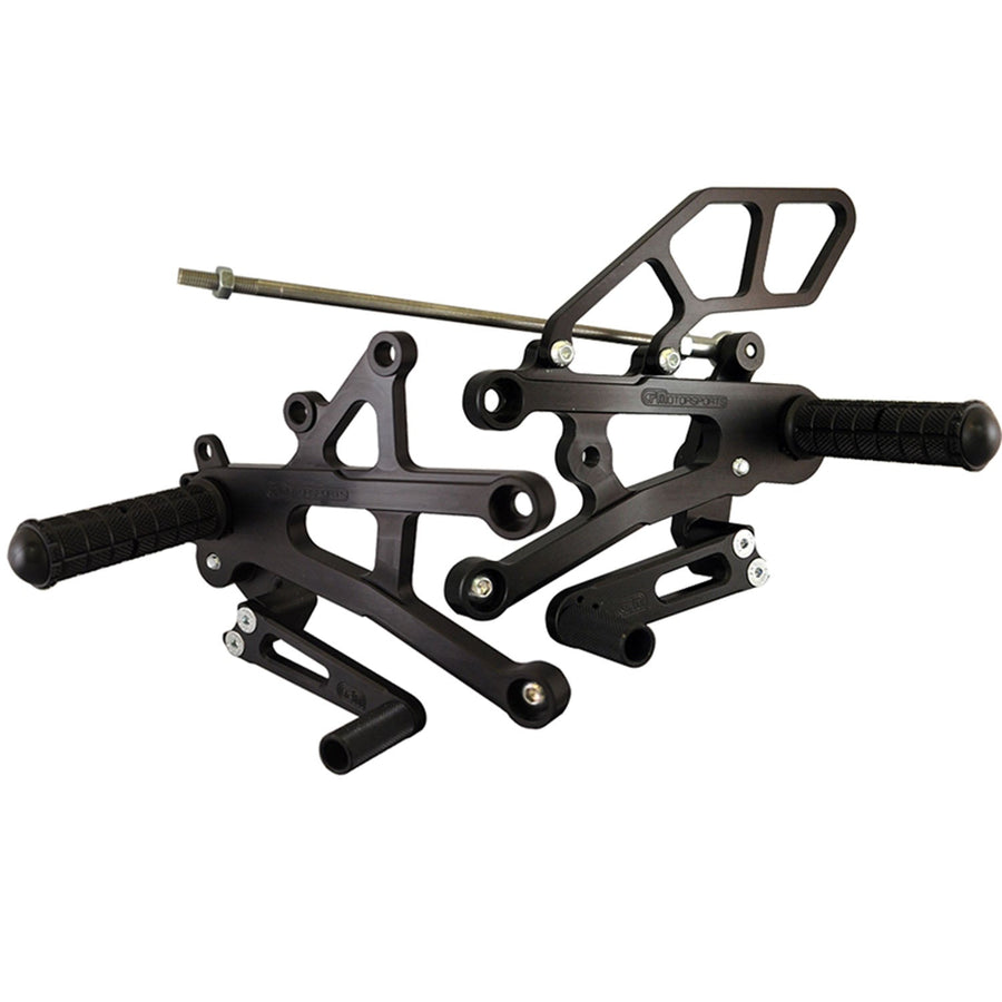Woodcraft 05-0509B Triumph Street Triple Rearset Kit, STD Shift W/O QS - Complete W/Shift and Brake Pedals image 1