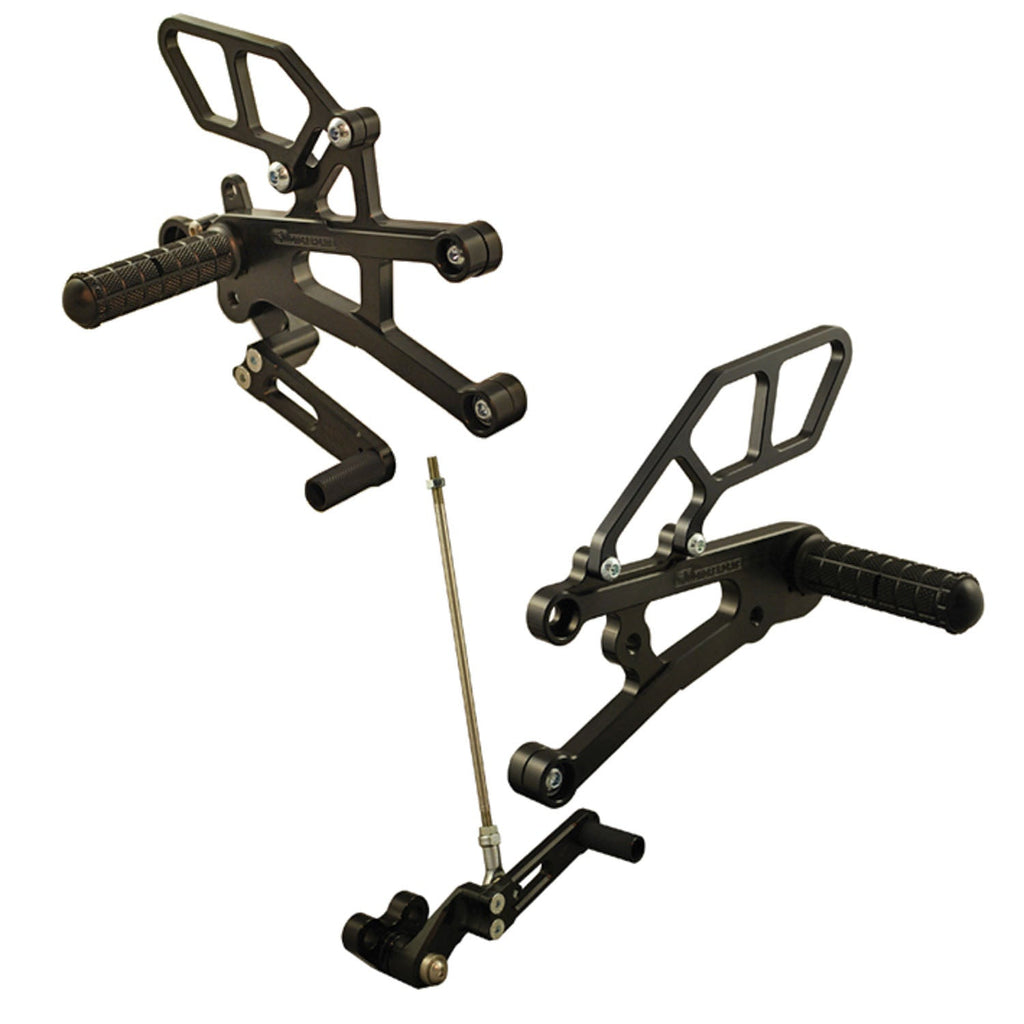 Woodcraft 05-0503B Triumph Daytona 675R Rearset  - GP Shift w/QS Rod - RACE USE ONLY (No Side Stand) image 1