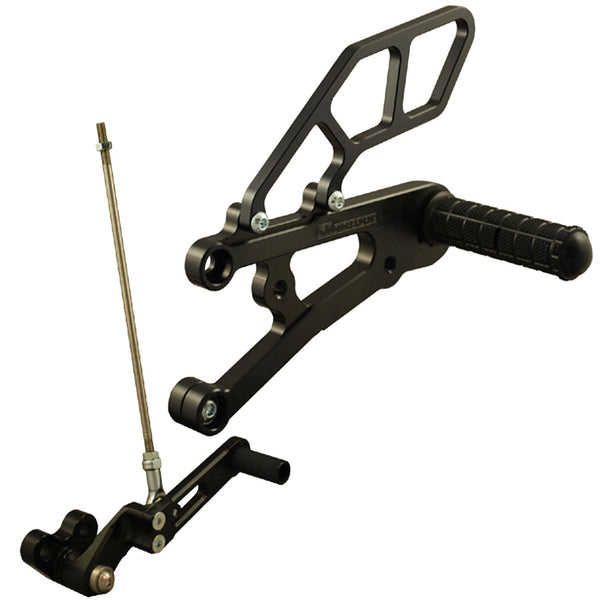 Woodcraft 05-0503B Triumph Daytona 675R Rearset  - GP Shift w/QS Rod - RACE USE ONLY (No Side Stand) image 2