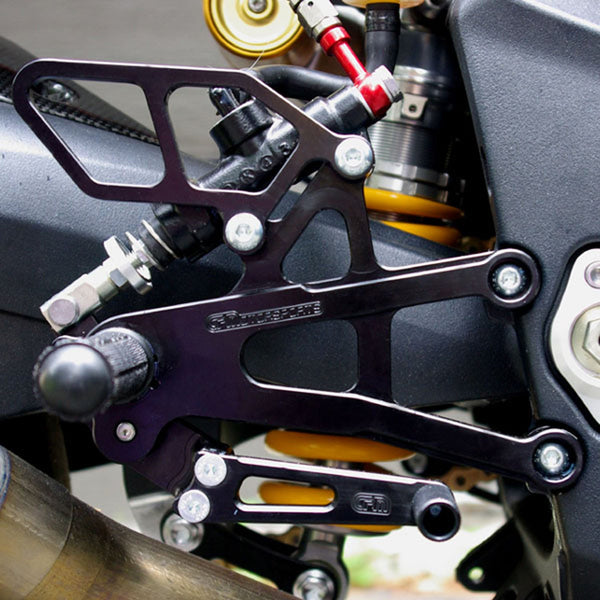 Woodcraft 05-0511B Triumph Daytona 675/Street Triple Rearset  - GP Shift w/o QS - RACE ONLY (No Side Stand) image 2
