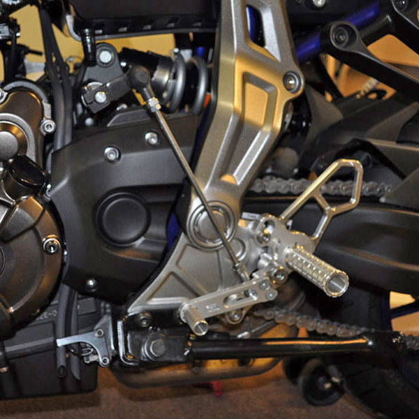 Woodcraft 05-0407B Yamaha FZ07/MT07/XSR700 Rearset - Silver image 1