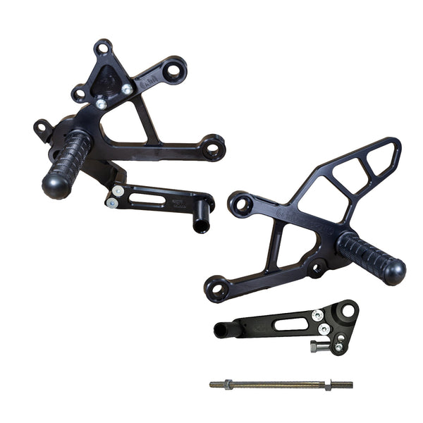 Woodcraft 05-0150B 2013-18 Kawasaki ZX636 Complete Rearset - STD/GP Shift image 1
