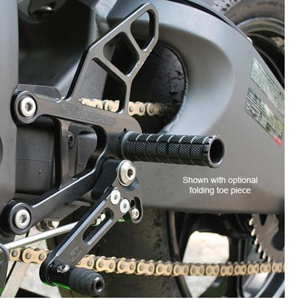 Woodcraft 05-0149B 2009-12 Kawasaki ZX-6R Complete Rearset - STD / GP Shift image 1