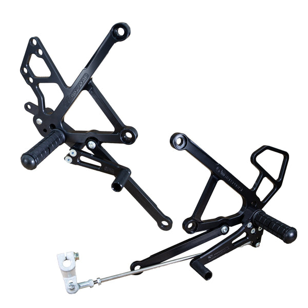 Woodcraft 05-0129B 2009-11 Kawasaki Ninja 650R Complete Rearset image 1