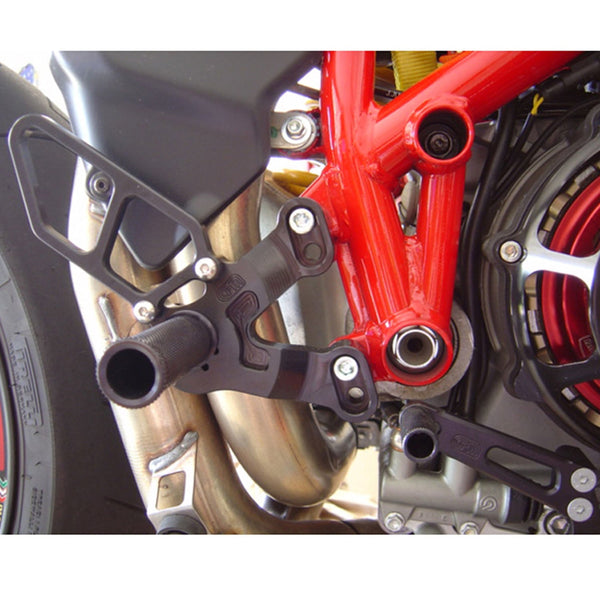 05-0641B Ducati 1198SP 2008-09 848 EVO 2011-13 Complete Rearset Kit w/ Pedals - GP Shift  w/ Factory QS - Woodcraft Technologies