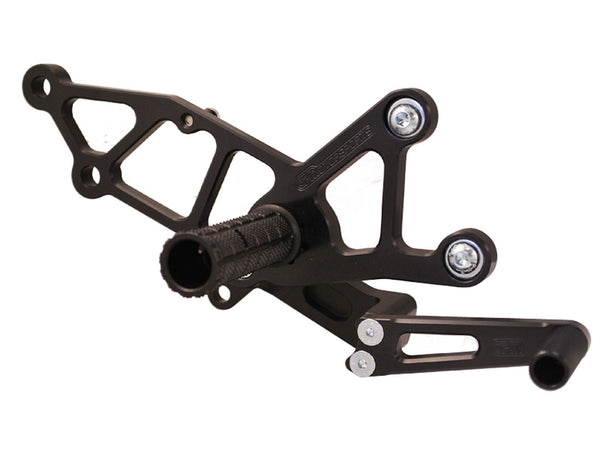 05-4131EB Kawasaki Ninja 250 2008-12 Complete Rearset Kit w/ Pedals - STD/GP Shift - Woodcraft Technologies