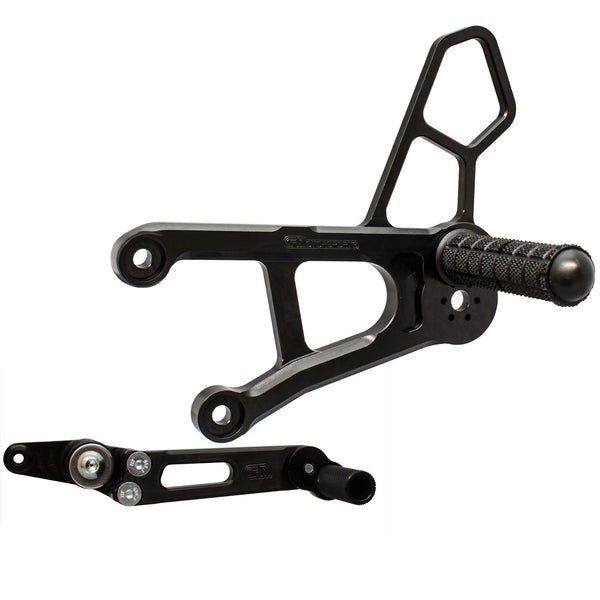 05-0416B Yamaha FZ10 2017 MT10 2018-20  Complete Rearset Kit w/ Pedals - STD/GP Shift - Woodcraft Technologies