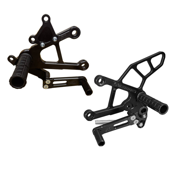 Woodcraft 05-0151B Kawasaki ZX636 Complete Rearset Kit - STD/GP Shift