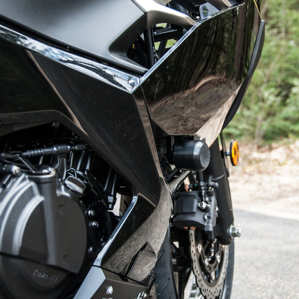 Woodcraft 50-0144S 2018-23 Kawasaki Ninja400, 2019-23 Z400, Ninja500 Frame Slider Kit - Street (No Cut) image 1