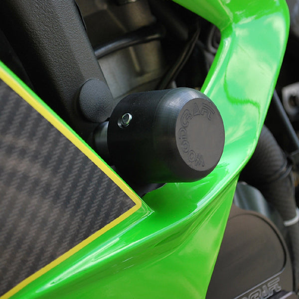 Woodcraft 50-0150 2013-18 Kawasaki ZX636R Frame Slider Kit with pucks image 1