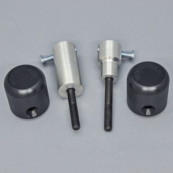50-0502U Triumph 675 2013-17 / Street Triple 2013-16 Under Body Frame Slider Kit Assembly (1099 Pucks Included) - Woodcraft Technologies