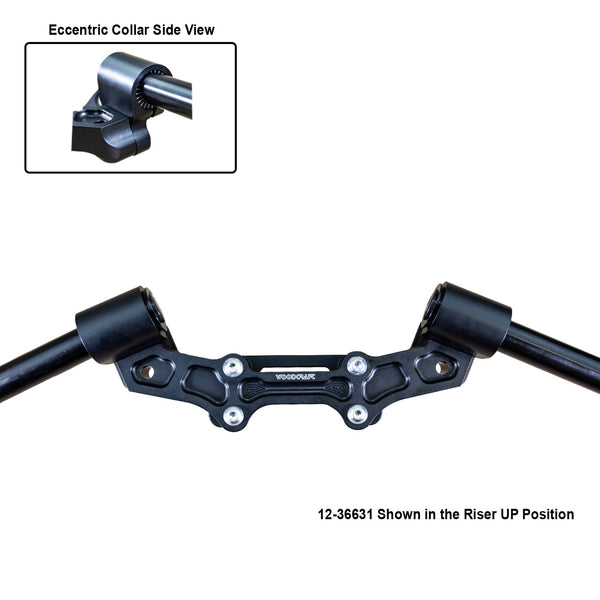 Woodcraft Ducati Monster 821 '14-17 Front Mount 35mm Eccentric Adjustable Adapter Plate