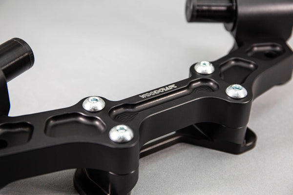 Ducati Monster 821 '14-17 Front Mount 35mm Eccentric Adjustable Adapter Plate Assembly - Woodcraft Technologies
