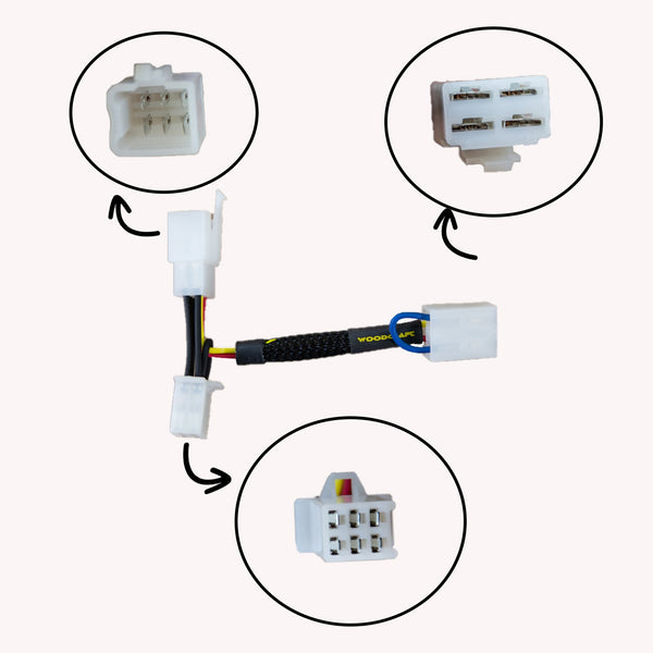 Woodcraft 43-0412 2001-05 Yamaha FZ1 Keyswitch Elimination Harness image 2