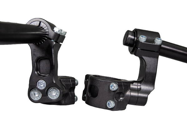 Woodcraft 75MM Rise Side Mount Adjustable Clip ons for Kawasaki Ninja 650, Z650 2017-20 - Woodcraft Technologies