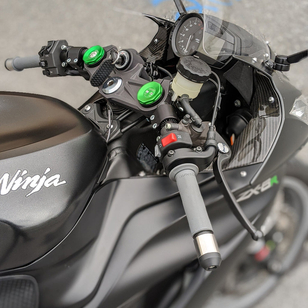 Woodcraft 35MM Rise Side Mount Adjustable Clip ons for 2009-20 Kawasaki ZX-6 - Woodcraft Technologies