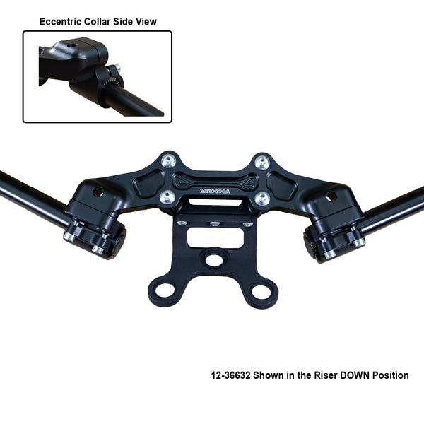 Woodcraft Ducati Monster 1200 2017-21 Clipon Adapter Plate  w/Gauge Mount 1.5" Standard Rise