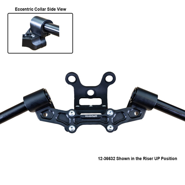 Woodcraft Ducati Monster 1200 2017-21 Clipon Adapter Plate  w/Gauge Mount 1.5" Standard Rise