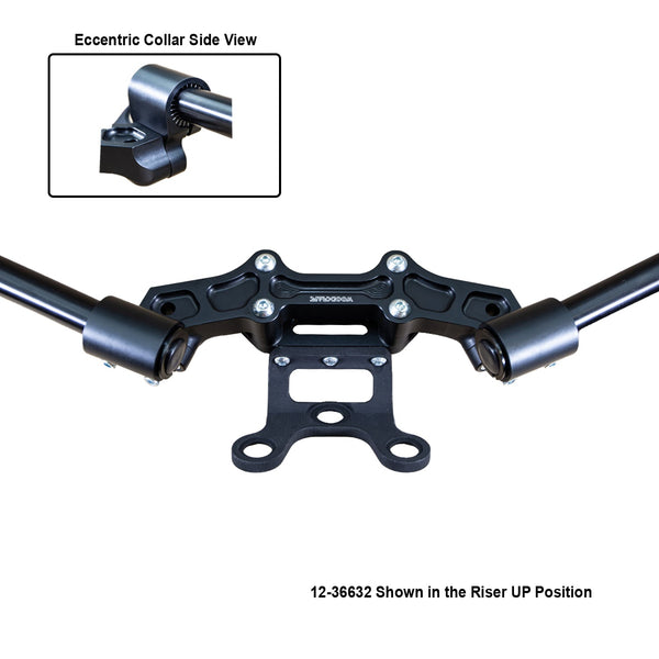 Woodcraft Ducati Monster 1200 2017-21 Clipon Adapter Plate  w/Gauge Mount 1.5" Standard Rise
