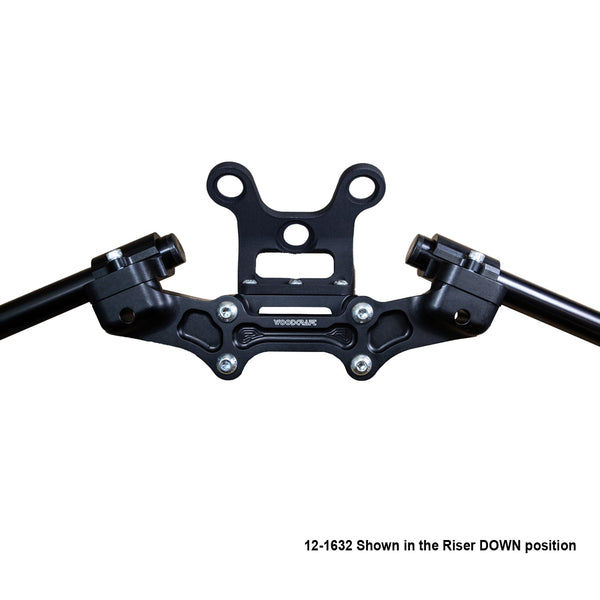 Woodcraft Ducati Monster 1200 2017-21 Clipon Adapter Plate  w/Gauge Mount 1.5" Standard Rise