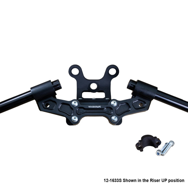 Woodcraft Ducati Monster 797/821 2018-21 Clipon Adapter Plate w/Gauge Mount 1.5 inch Standard Rise w/ BXL bars