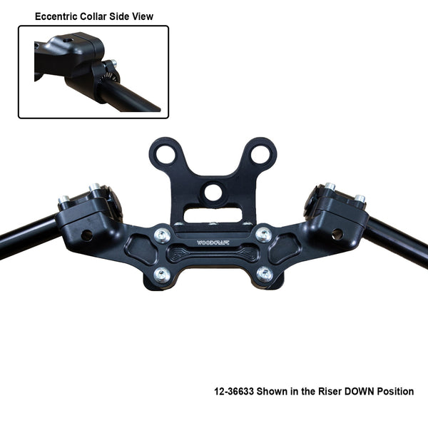 Woodcraft Ducati Monster 797/821 2018-21 Clipon Adapter Plate w/Gauge Mount 1.5 inch Standard Rise w/ BXL bars