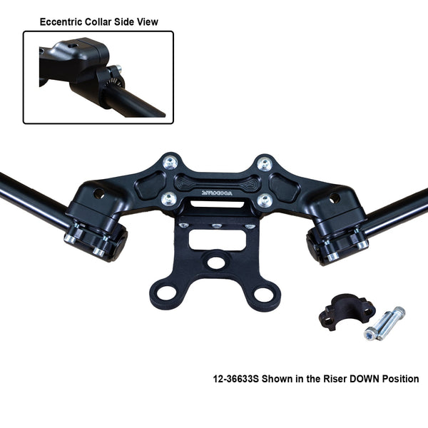 Woodcraft Ducati Monster 797/821 2018-21 Clipon Adapter Plate w/Gauge Mount 1.5 inch Standard Rise w/ BXL bars