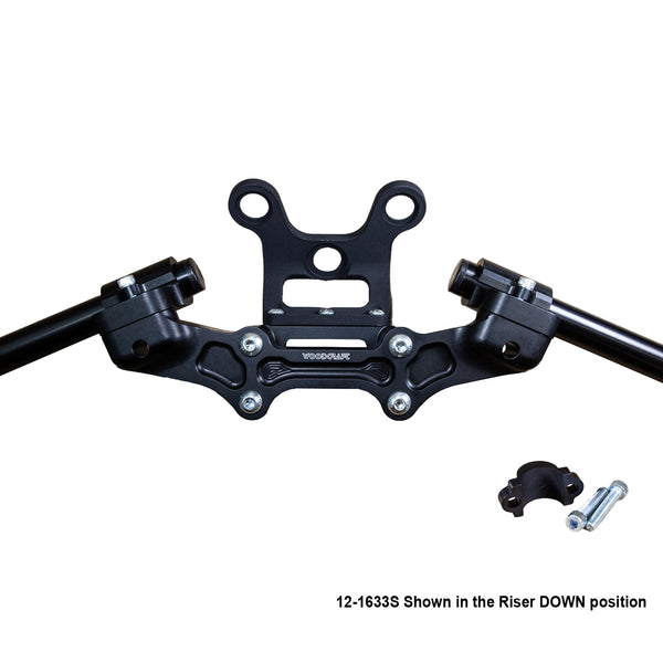 Woodcraft Ducati Monster 797/821 2018-21 Clipon Adapter Plate w/Gauge Mount 1.5 inch Standard Rise w/ BXL bars