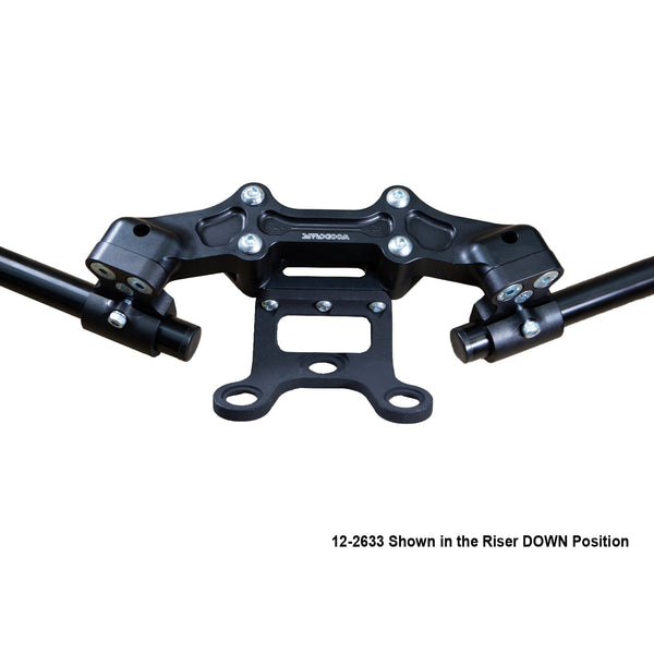 Woodcraft Ducati Monster 797/821 2018-21 Clipon Adapter Plate w/Gauge Mount 1.5 inch Standard Rise w/ BXL bars