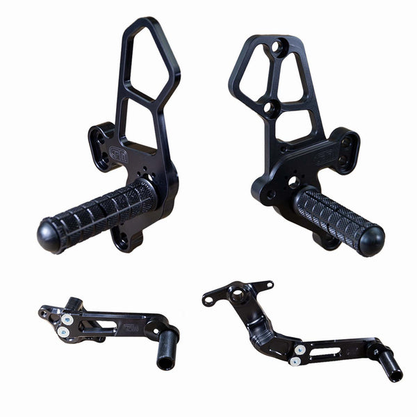 Woodcraft 05-0419B Yamaha MT09, XSR900 Rearset Kit, Complete W/Pedals