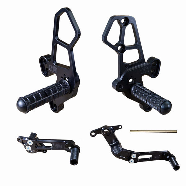 Woodcraft 05-0419B Yamaha MT09, XSR900 Rearset Kit, Complete W/Pedals
