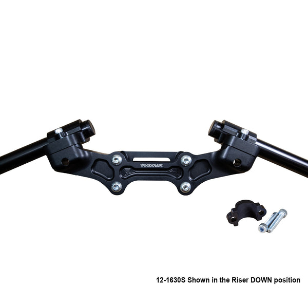 Woodcraft Ducati Monster 1200 Clipon Adapter Plate w/ Std. Black Bars and  Res. Spacer