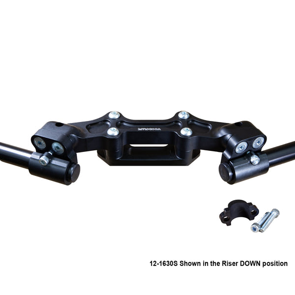 Woodcraft Ducati Monster 1200 Clipon Adapter Plate w/ Std. Black Bars and  Res. Spacer