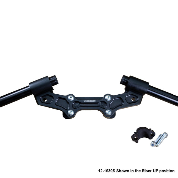 Woodcraft Ducati Monster 1200 Clipon Adapter Plate w/ Std. Black Bars and  Res. Spacer