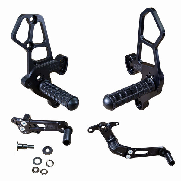Woodcraft 05-0429B Yamaha XSR900 Rearset Kit, Complete W/Pedals
