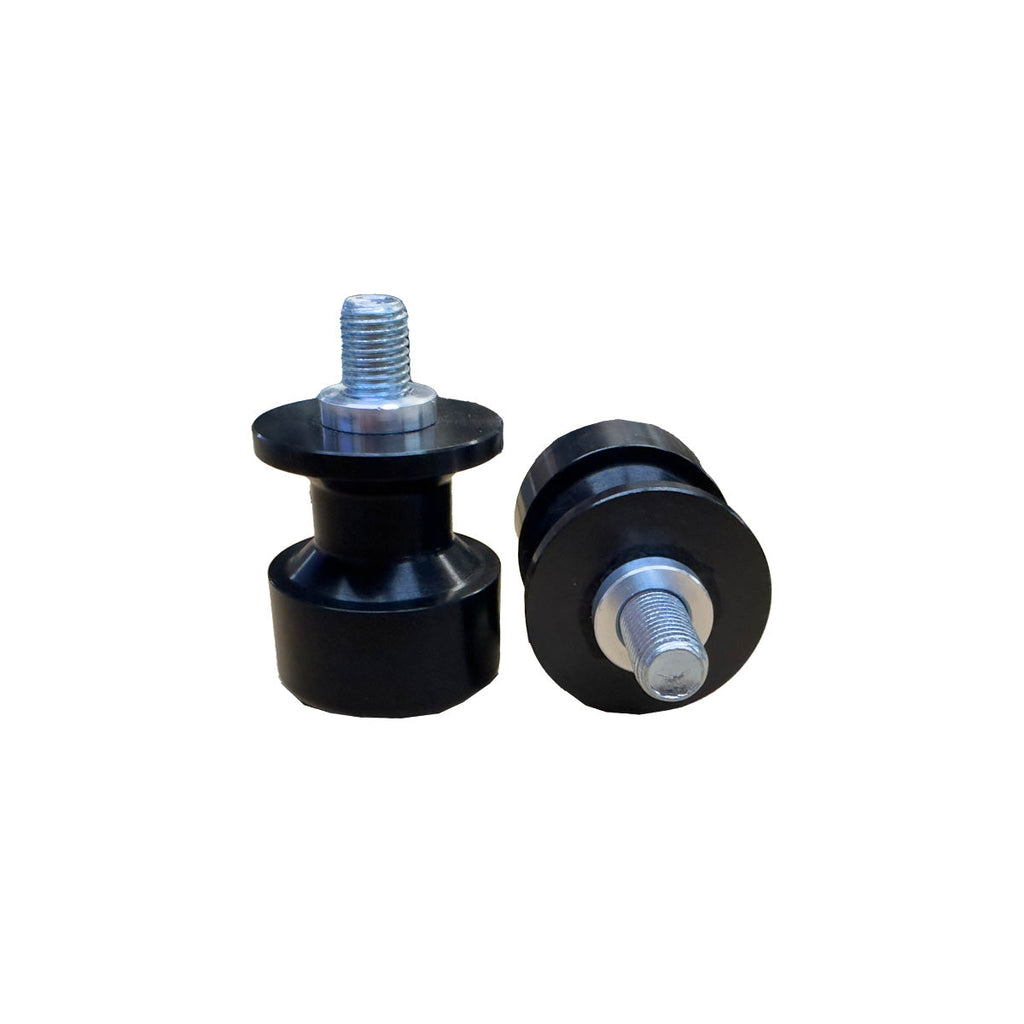 Woodcraft 27-1000C 10mm Swingarm Black Aluminum Spool Sliders - Coarse Thread