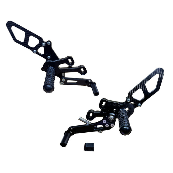 Woodcraft 05-0232B Suzuki GSX-8 S/R Complete Std Shift Rearset Kit W/Pedals