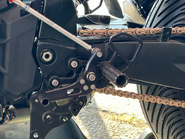 Woodcraft 05-0233B Suzuki GSX8S/R Complete GP Shift Rearset Kit W/Pedals