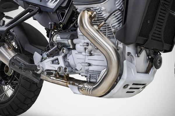 ZARD Exhaust De-Cat Header Pipes Moto Guzzi Stelvio 2024- Stainless