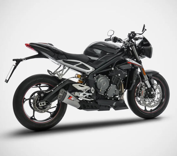 ZARD Exhaust Short Slip-On Triumph Street Triple 765 2017-2019 Stainless Steel image 2