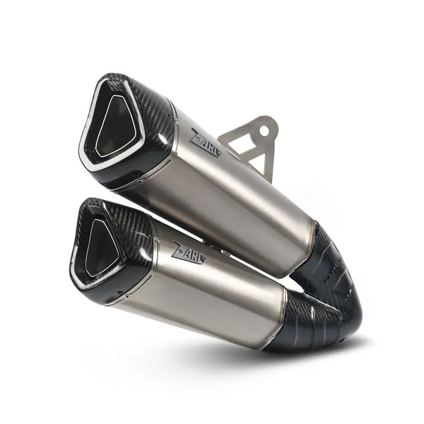 ZARD Exhaust Slip-On Indian FTR1200 2018-2024 Titanium W/ Carbon Caps