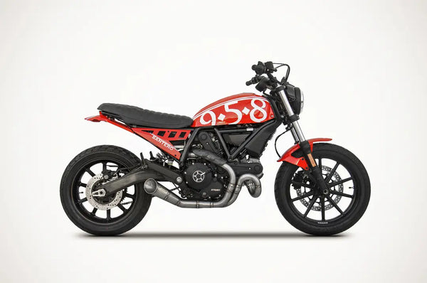 ZARD Exhaust Lite Slim Seat Diamond Stitching Ducati Scrambler 800 2015-2022